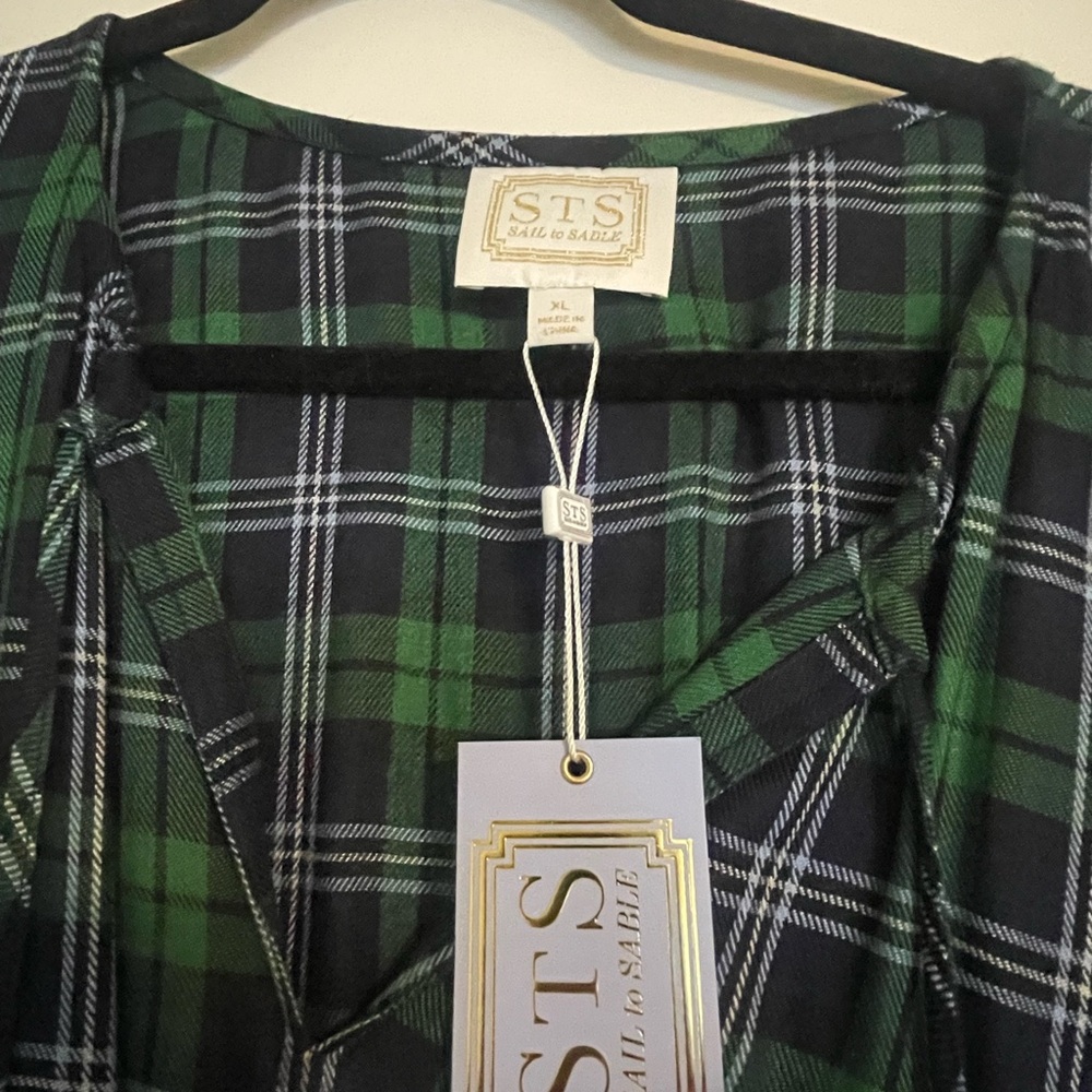 Green Plaid Women's Dress
